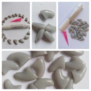 Căpăcele din silicon pentru pisică - Gri Simplu